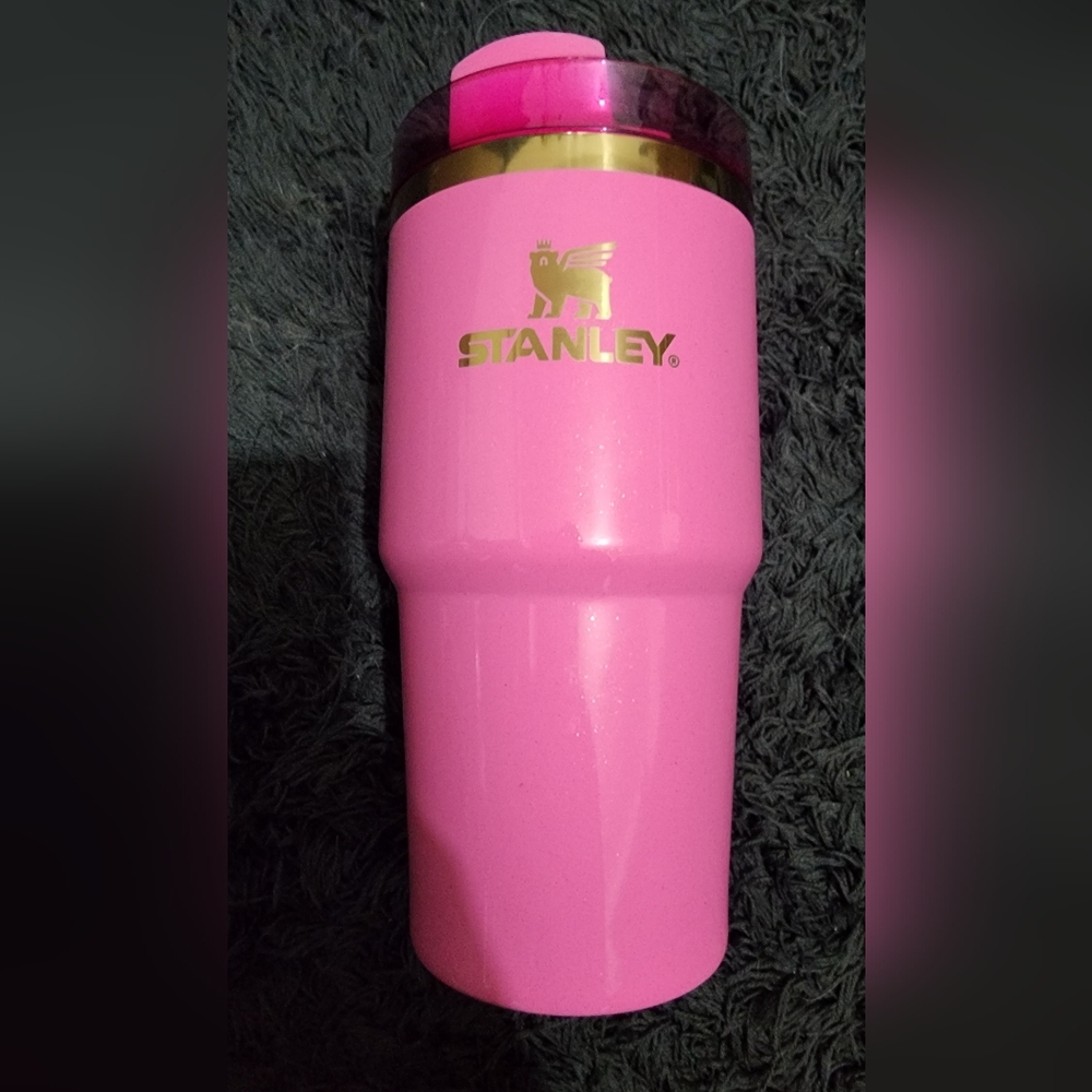 Opanbins Thank You Givy Stanley Pink Tumbler with Gold Accents